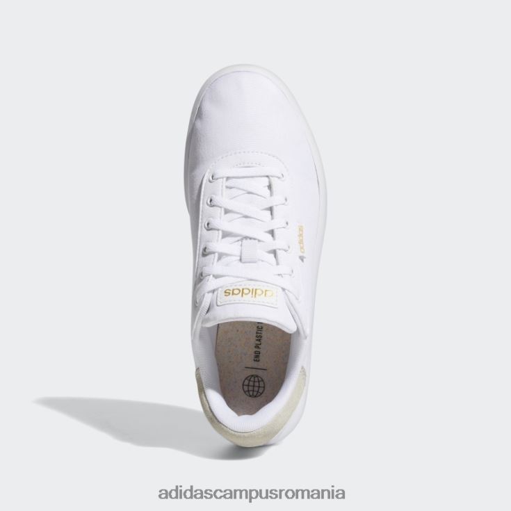 adidas campus romania curte platforma cln pantofi albi femei alb/auriu metalic/negru J266N215949