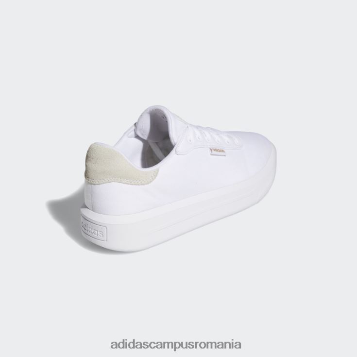 adidas campus romania curte platforma cln pantofi albi femei alb/auriu metalic/negru J266N215949