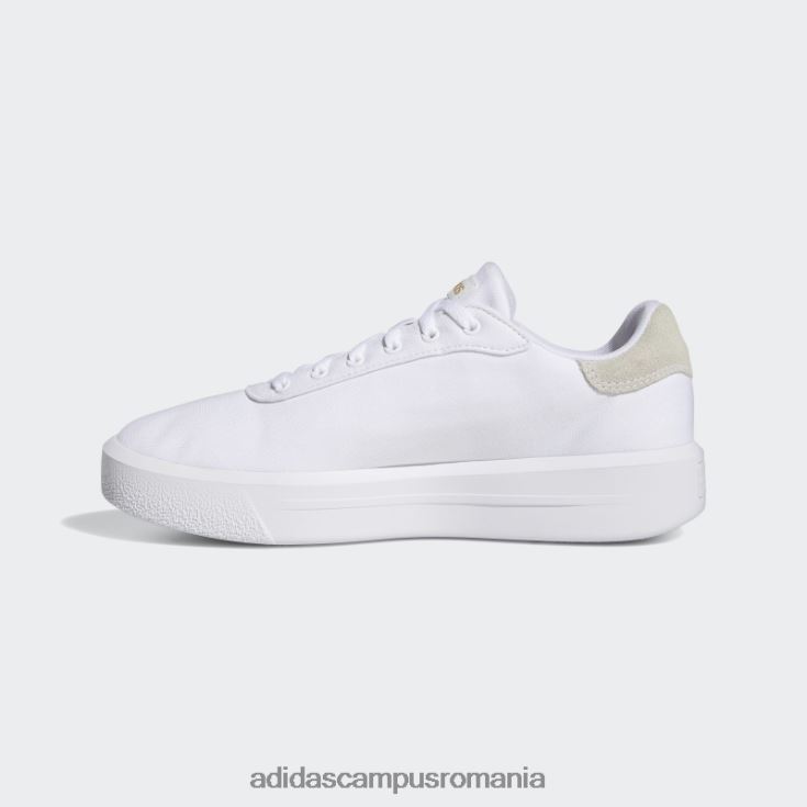 adidas campus romania curte platforma cln pantofi albi femei alb/auriu metalic/negru J266N215949