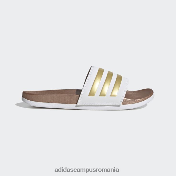 adidas campus romania diapozitive adilette comfort matte gold femei aur alb/mat J266N28617