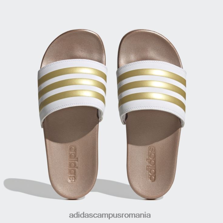adidas campus romania diapozitive adilette comfort matte gold femei aur alb/mat J266N28617