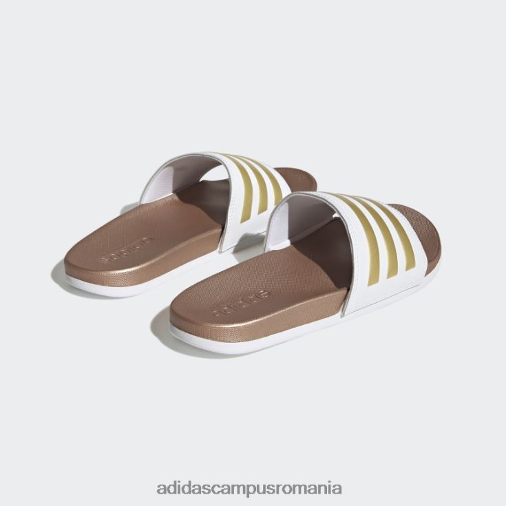adidas campus romania diapozitive adilette comfort matte gold femei aur alb/mat J266N28617