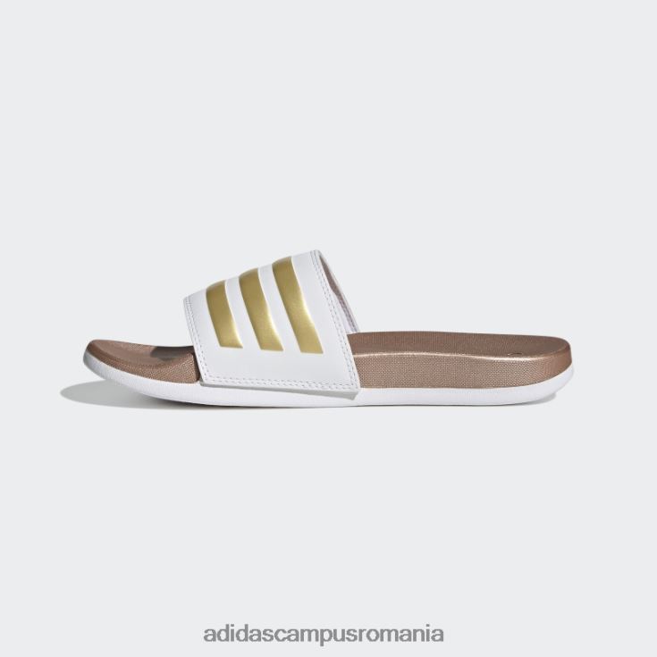adidas campus romania diapozitive adilette comfort matte gold femei aur alb/mat J266N28617