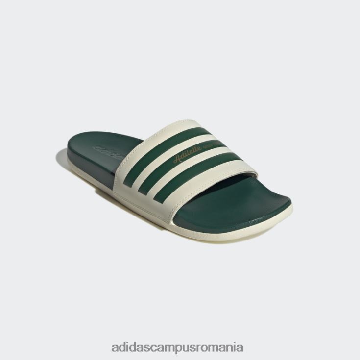 adidas campus romania diapozitive confort adilette metalizate aurii femei alb/verde/auriu metalic J266N216277