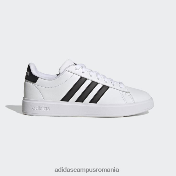 adidas campus romania fashion grand court cloudfoam lifestyle court comfort pantofi negri femei alb negru J266N28348