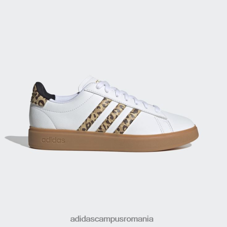 adidas campus romania fierbinte grand court cloudfoam lifestyle court confort pantofi negri femei alb negru J266N28556