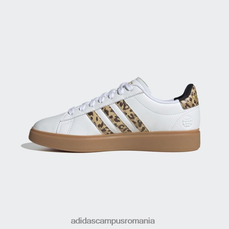 adidas campus romania fierbinte grand court cloudfoam lifestyle court confort pantofi negri femei alb negru J266N28556