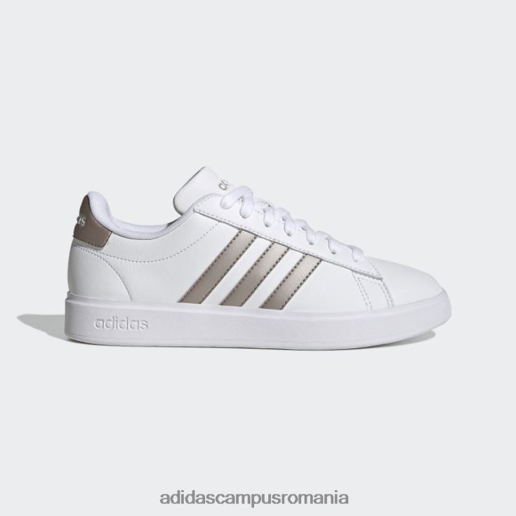 adidas campus romania grand court cloudfoam lifestyle court comfort pantofi platina metalica femei alb/platină metalic J266N28601