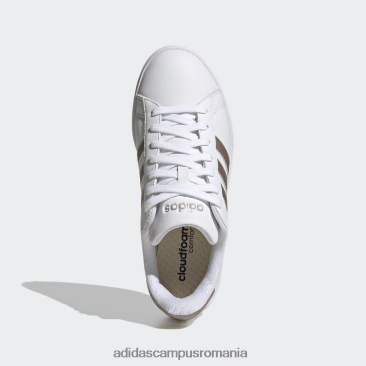 adidas campus romania grand court cloudfoam lifestyle court comfort pantofi platina metalica femei alb/platină metalic J266N28601