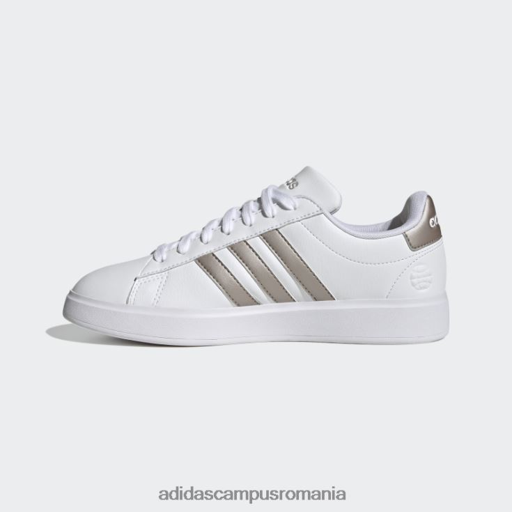 adidas campus romania grand court cloudfoam lifestyle court comfort pantofi platina metalica femei alb/platină metalic J266N28601