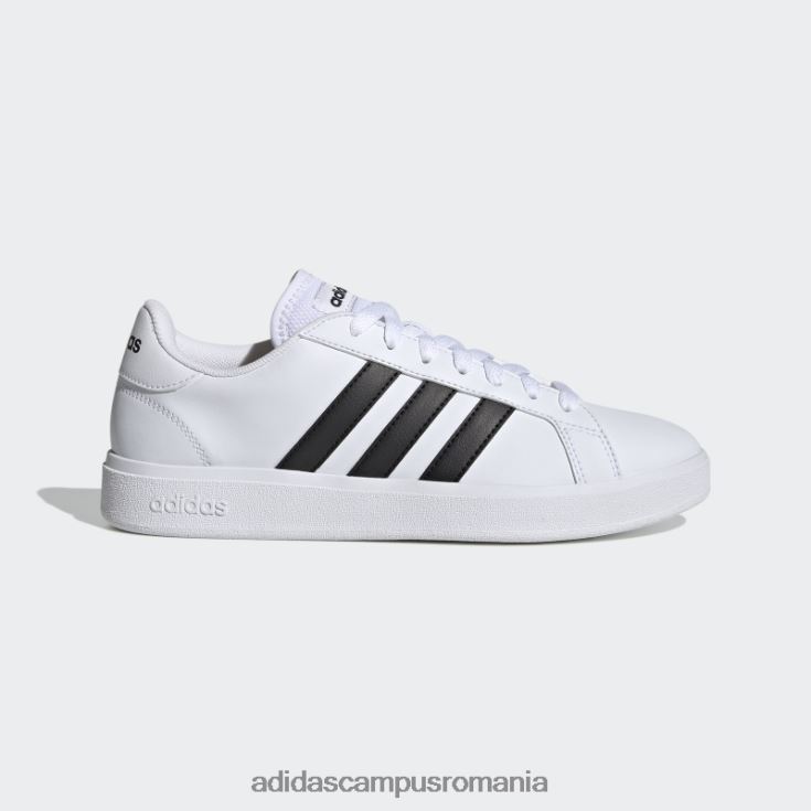 adidas campus romania grand court td lifestyle court pantofi casual negri elegant femei alb negru J266N21991