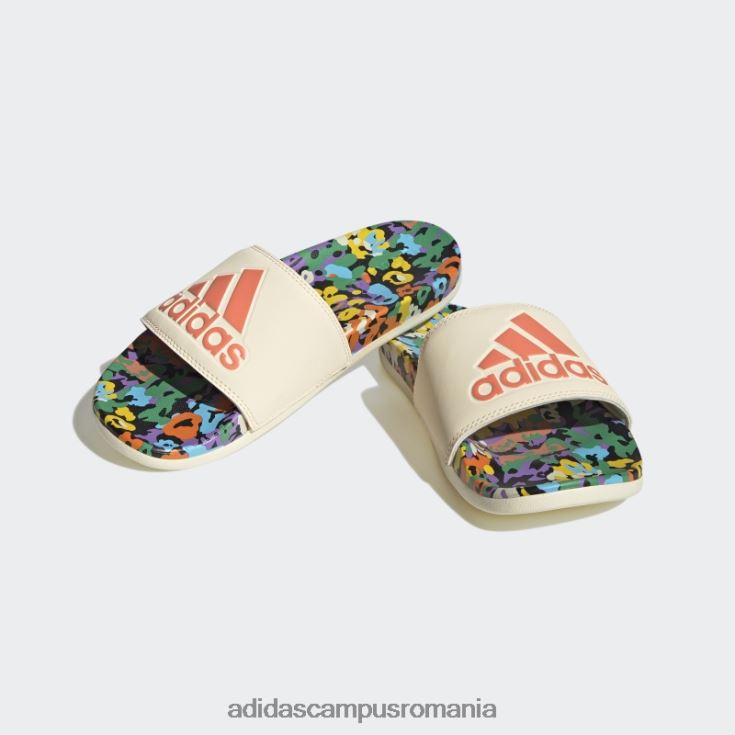 adidas campus romania nuanță ecru adilette confort sandale adidas femei nuanță ecru/coral J266N28373