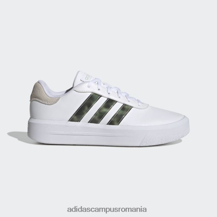adidas campus romania pantofi albi cu platformă curte femei alb/verde J266N215893