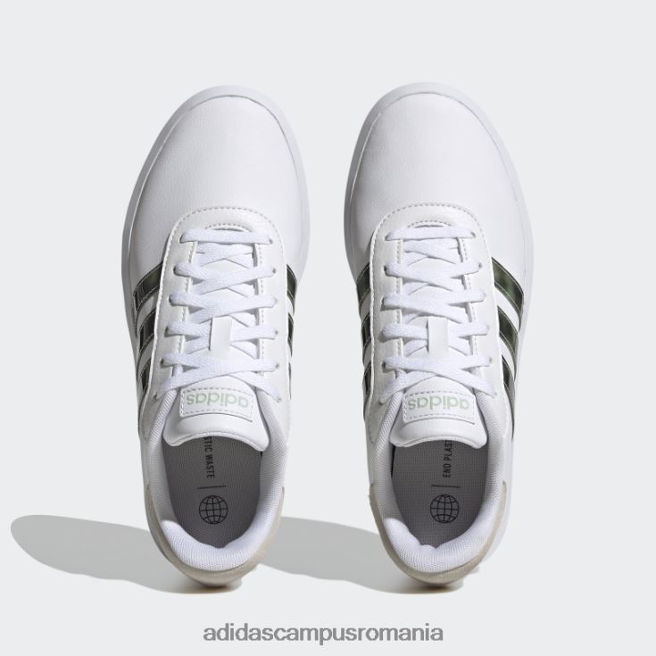 adidas campus romania pantofi albi cu platformă curte femei alb/verde J266N215893