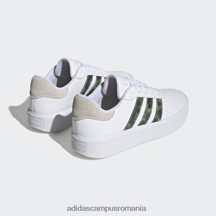 adidas campus romania pantofi albi cu platformă curte femei alb/verde J266N215893