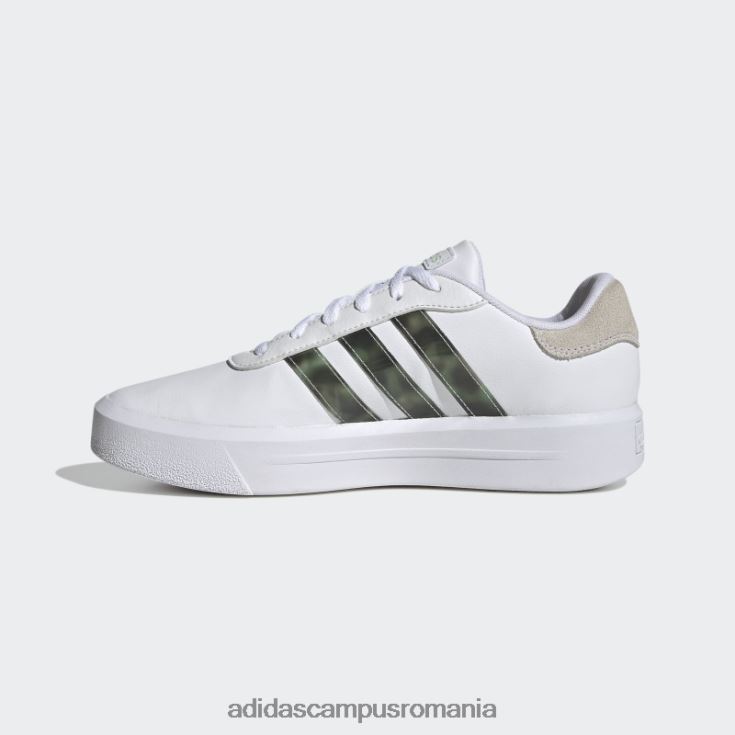 adidas campus romania pantofi albi cu platformă curte femei alb/verde J266N215893