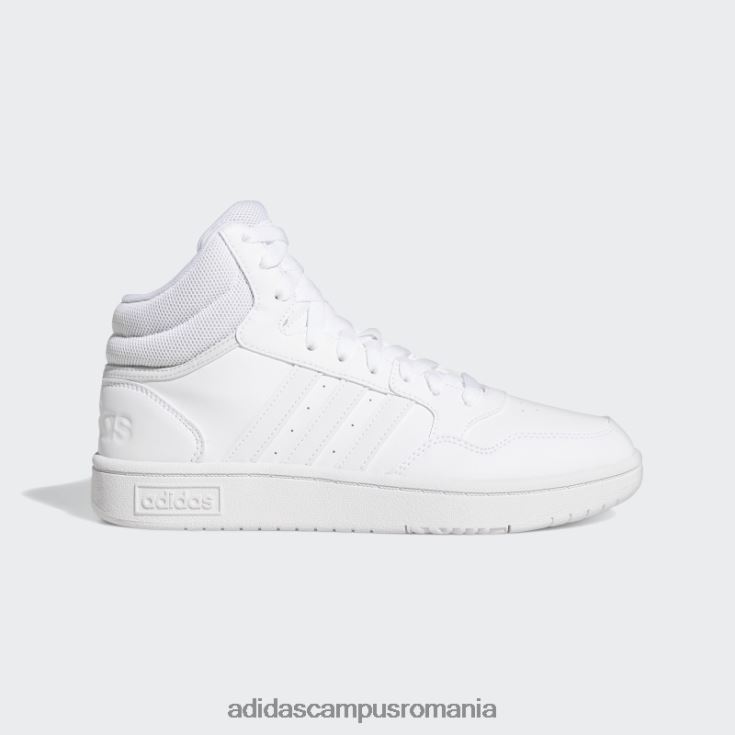 adidas campus romania pantofi albi hoops 3.0 mid classic femei alb/gri liniuță J266N215965