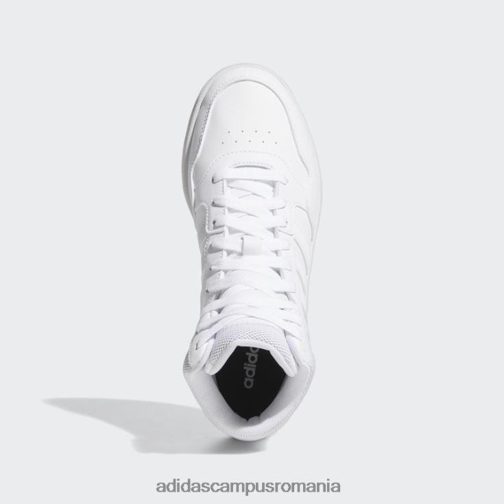 adidas campus romania pantofi albi hoops 3.0 mid classic femei alb/gri liniuță J266N215965