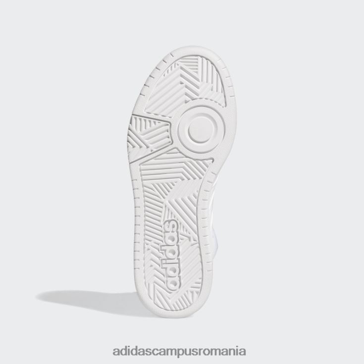 adidas campus romania pantofi albi hoops 3.0 mid classic femei alb/gri liniuță J266N215965