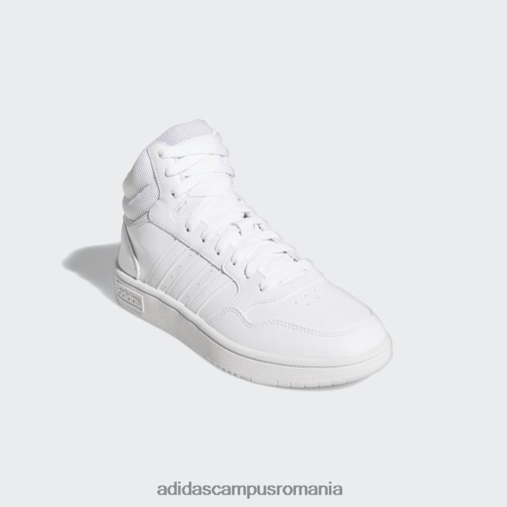 adidas campus romania pantofi albi hoops 3.0 mid classic femei alb/gri liniuță J266N215965