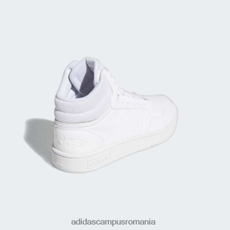 adidas campus romania pantofi albi hoops 3.0 mid classic femei alb/gri liniuță J266N215965