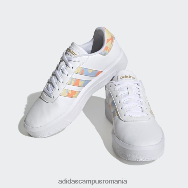 adidas campus romania pantofi cu platforma curte albi femei zori alb/albastru J266N215883