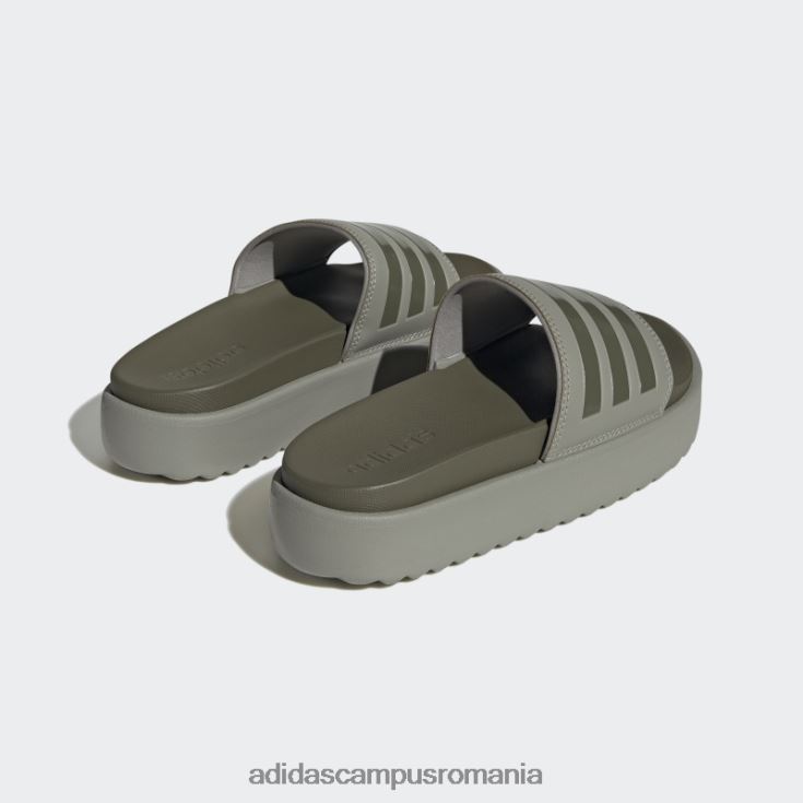 adidas campus romania platformă adilette tobogane argintiu pietriș femei pietriș/măslin argintiu J266N28383