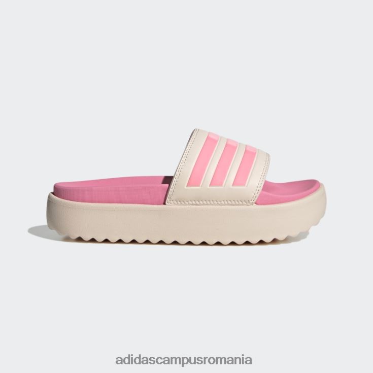 adidas campus romania platforma adilette tobogane quartz femei quartz/beam pink/taupe met J266N28462