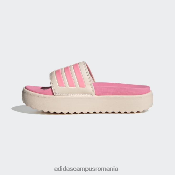adidas campus romania platforma adilette tobogane quartz femei quartz/beam pink/taupe met J266N28462