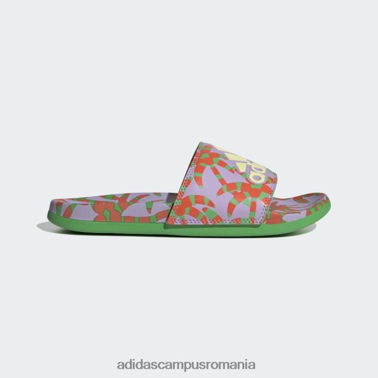 adidas campus romania sandale adilette confort violet femei mov/perlat citrin/verde J266N28450