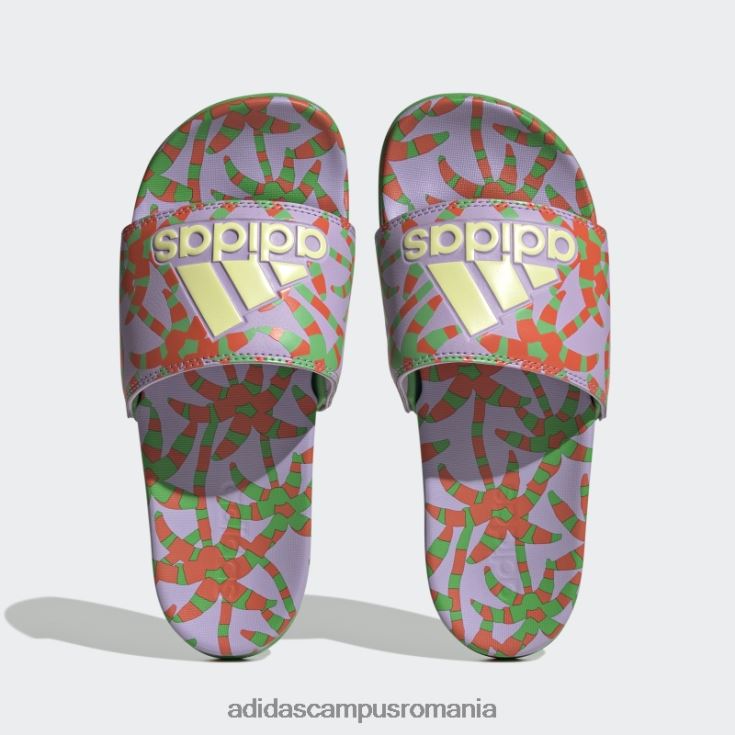 adidas campus romania sandale adilette confort violet femei mov/perlat citrin/verde J266N28450
