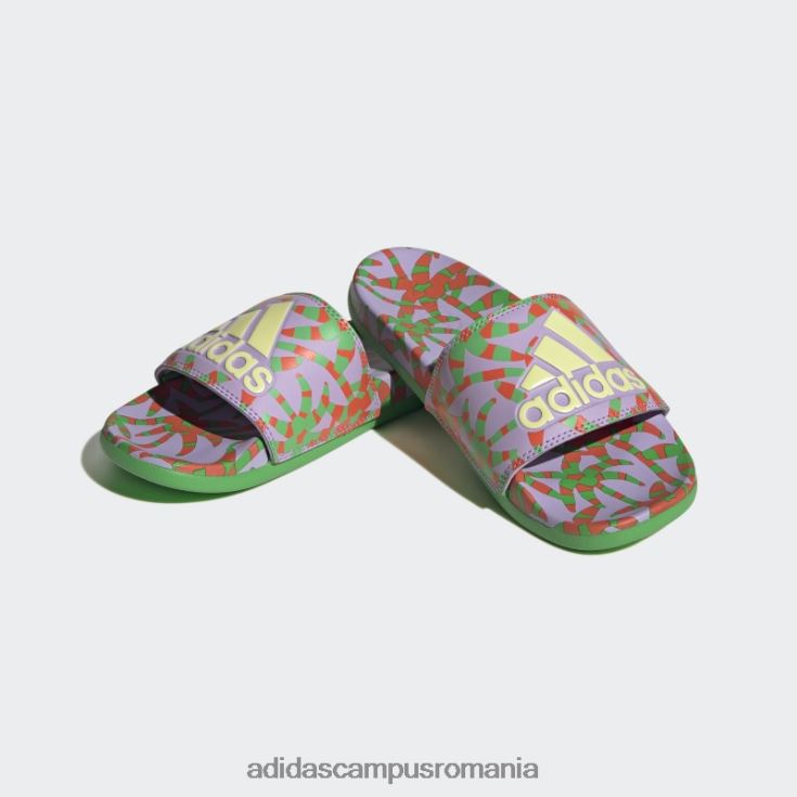 adidas campus romania sandale adilette confort violet femei mov/perlat citrin/verde J266N28450