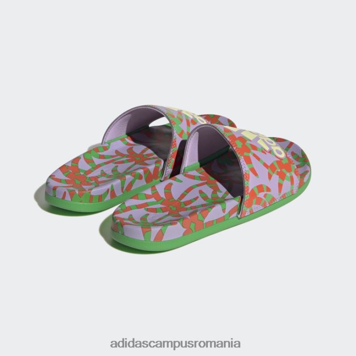 adidas campus romania sandale adilette confort violet femei mov/perlat citrin/verde J266N28450