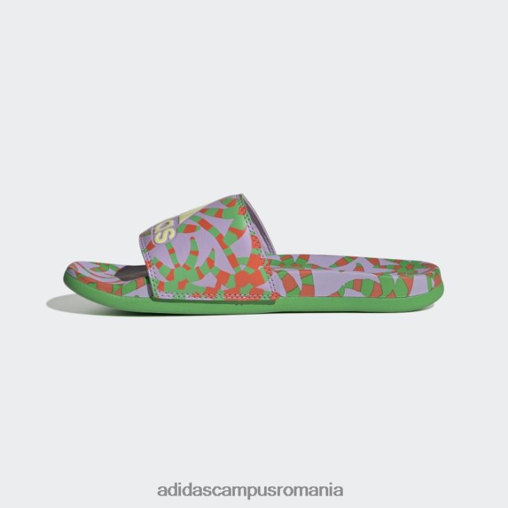 adidas campus romania sandale adilette confort violet femei mov/perlat citrin/verde J266N28450