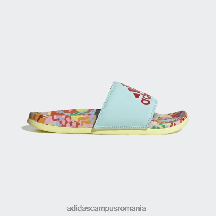 adidas campus romania tobogane de confort aqua adilette femei aqua/roșu luxuriant/citrin perlat J266N28524