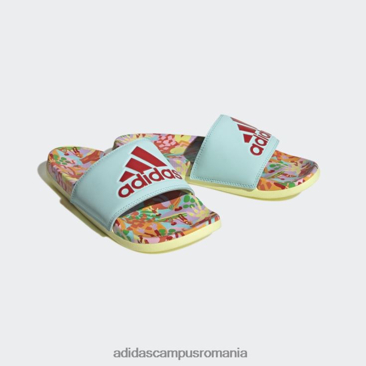 adidas campus romania tobogane de confort aqua adilette femei aqua/roșu luxuriant/citrin perlat J266N28524