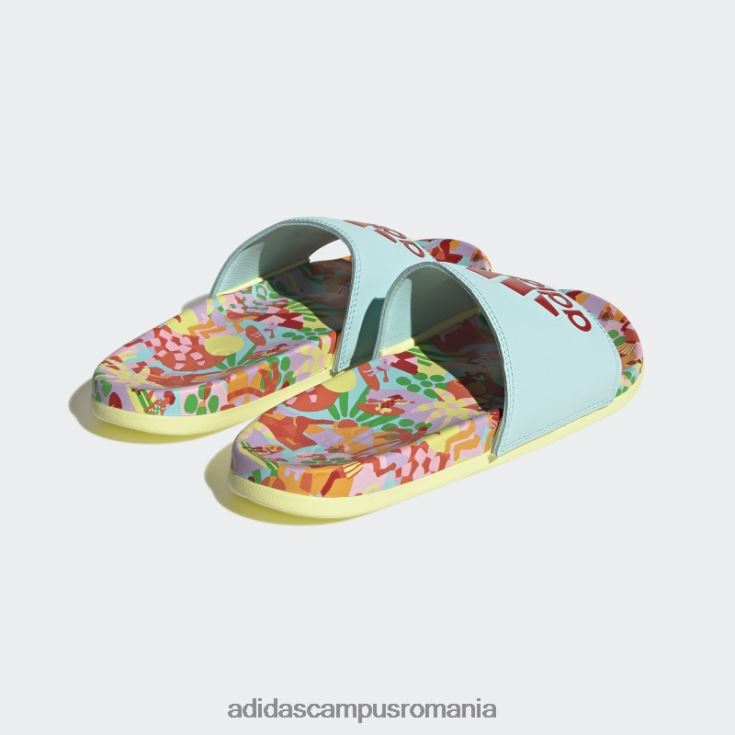adidas campus romania tobogane de confort aqua adilette femei aqua/roșu luxuriant/citrin perlat J266N28524