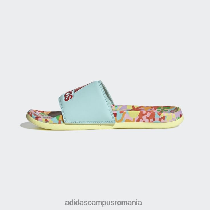 adidas campus romania tobogane de confort aqua adilette femei aqua/roșu luxuriant/citrin perlat J266N28524