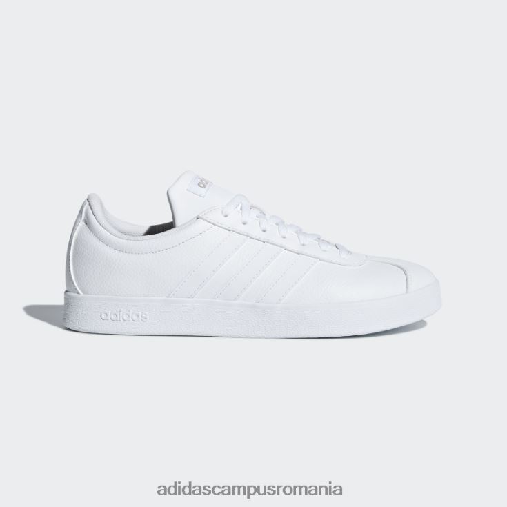 adidas campus romania vl court 2.0 pantofi albi femei alb/cibermetalic J266N215854