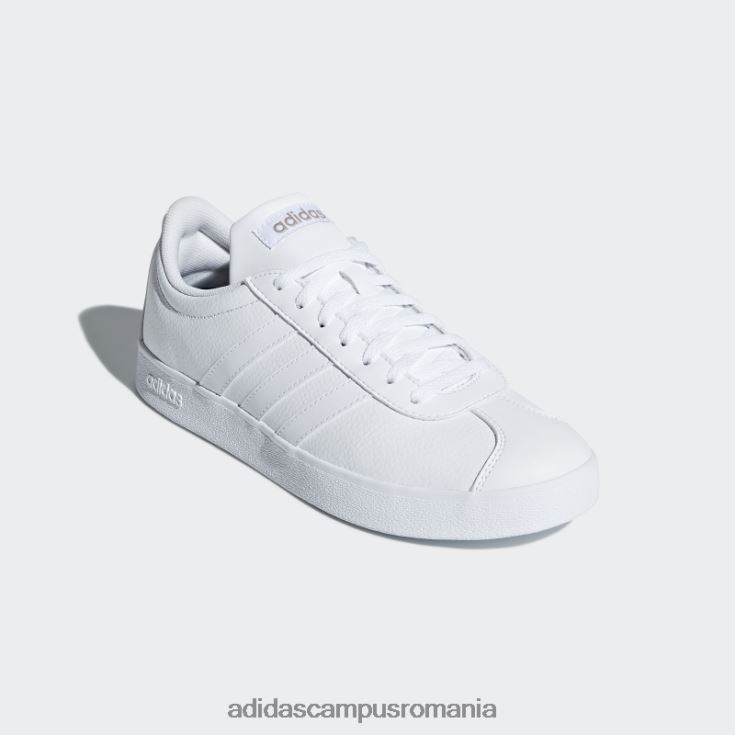 adidas campus romania vl court 2.0 pantofi albi femei alb/cibermetalic J266N215854