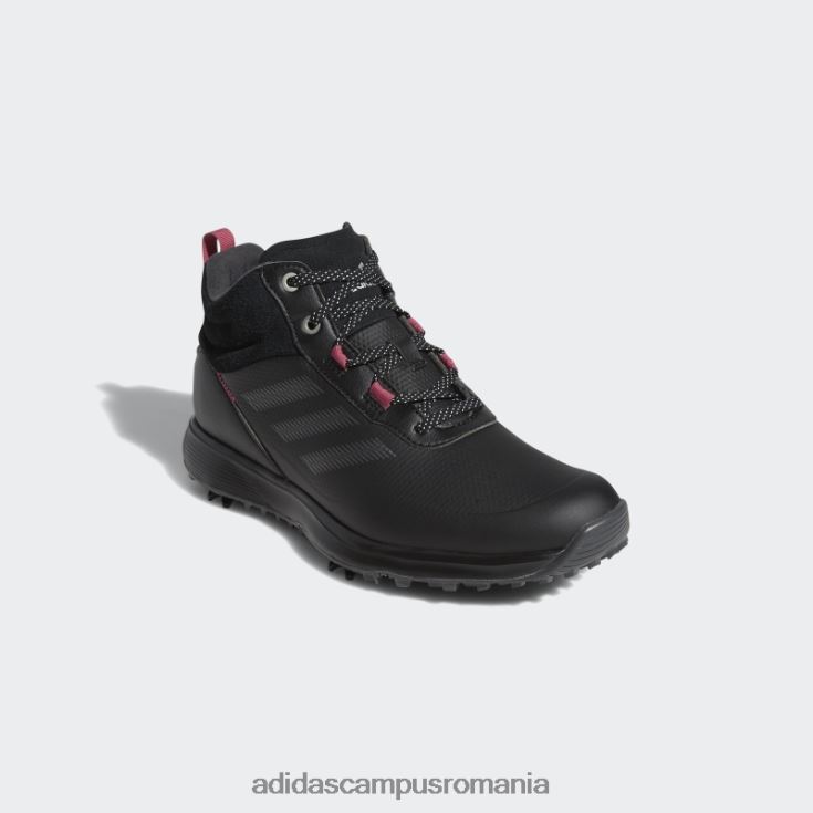 adidas campus romania pantofi de golf roz s2g cu tăietură mijlocie femei negru/argintiu închis/roz J266N216069