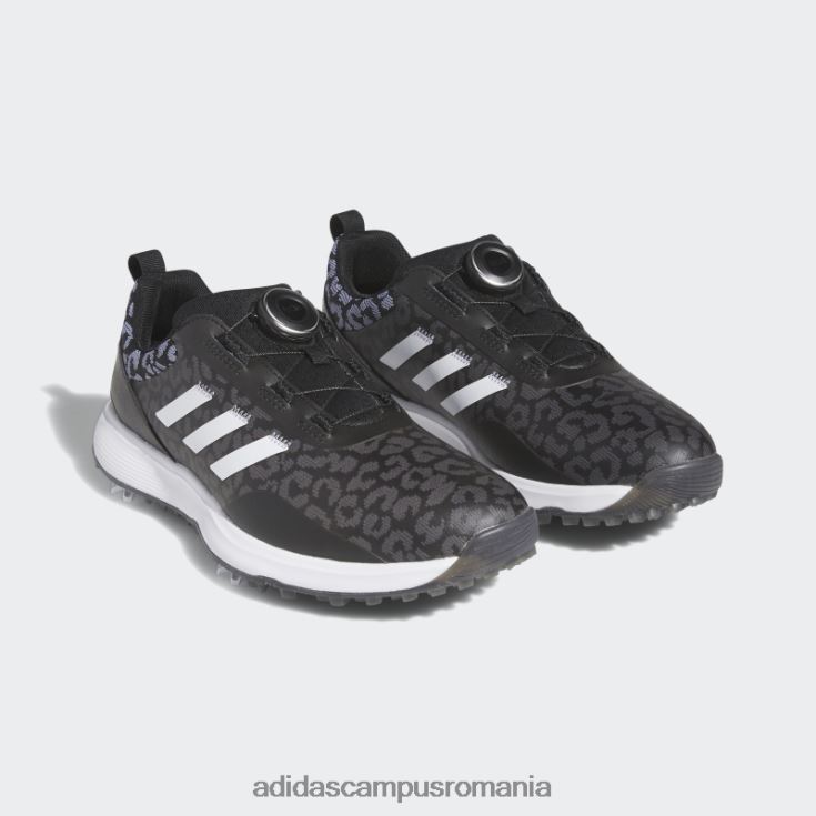 adidas campus romania pantofi de golf s2g boa negri femei negru/alb/violet argintiu J266N22087