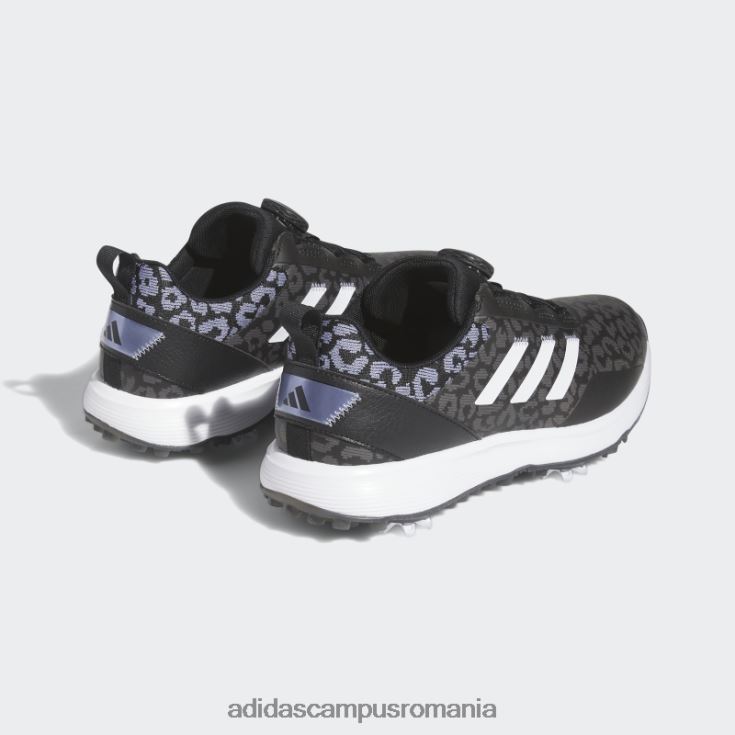 adidas campus romania pantofi de golf s2g boa negri femei negru/alb/violet argintiu J266N22087