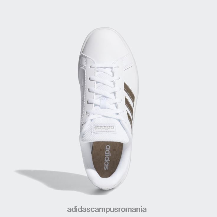 adidas campus romania pantofi de bază grand court platinum metalic femei alb/platină metalic J266N22133