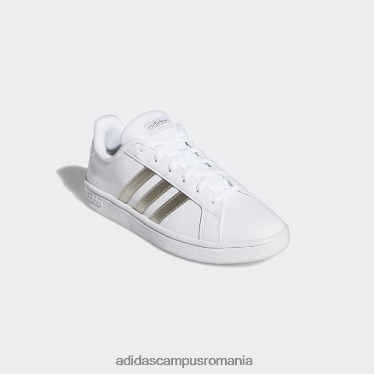 adidas campus romania pantofi de bază grand court platinum metalic femei alb/platină metalic J266N22133