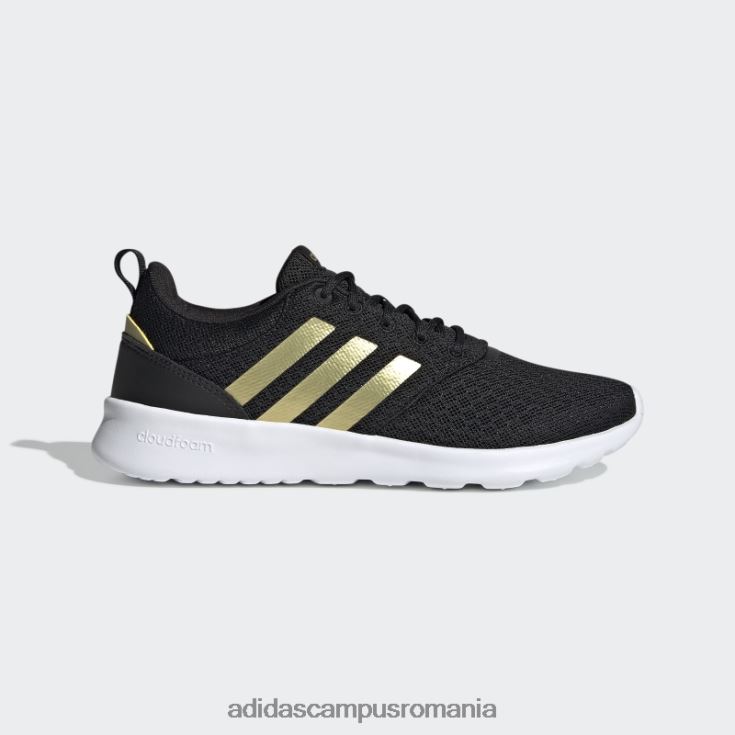 adidas campus romania pantofi qt racer 2.0 negri femei negru/auriu metalic/alb J266N22108