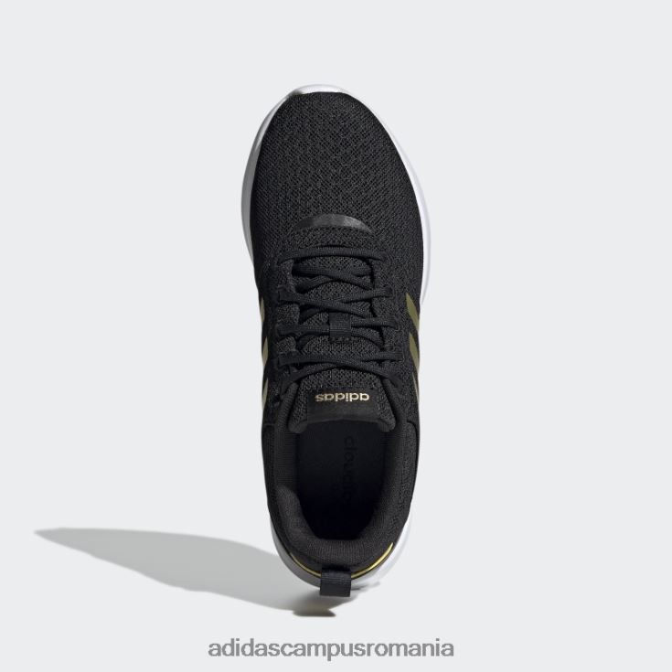 adidas campus romania pantofi qt racer 2.0 negri femei negru/auriu metalic/alb J266N22108