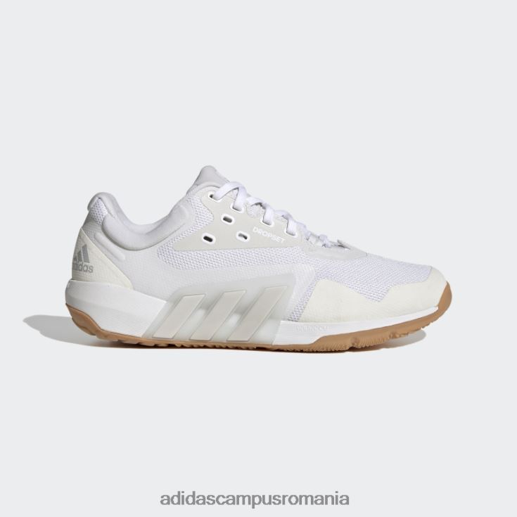 adidas campus romania pantofi antrenori albi dropset femei alb/gri liniuță/argintiu J266N23071