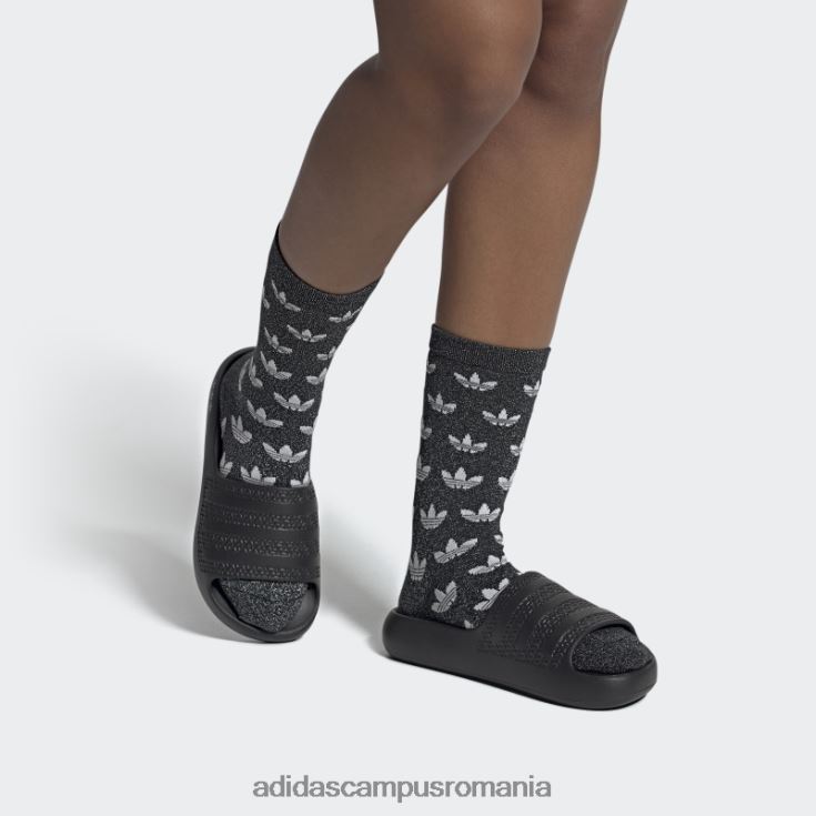 adidas campus romania adilette ayoon slides black femei alb negru J266N28306