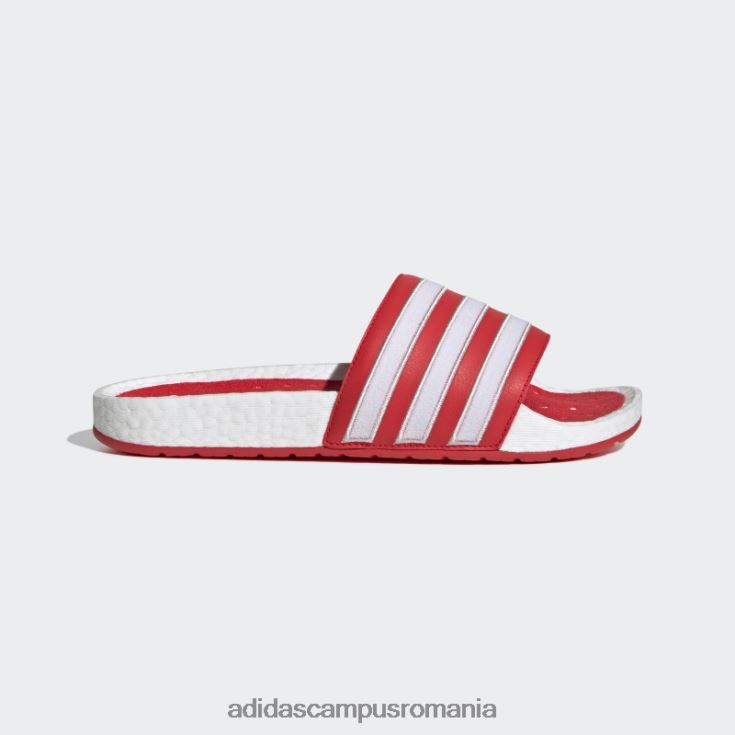adidas campus romania adilette boost diapozitive albe femei alb/gri/rosu J266N216333